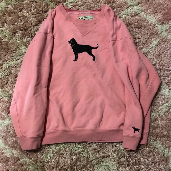 Pink Black Dog Crewneck Sweatshirt 